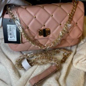BADGLEY MISCHKA NWT QUILTED GOLD STUDDED CROSSBODY